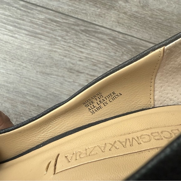 BCBGMAXAZRIA  Roxanne Black High All Leather Spikes Heel Peep Toe Rocker Pumps - Picture 7 of 15